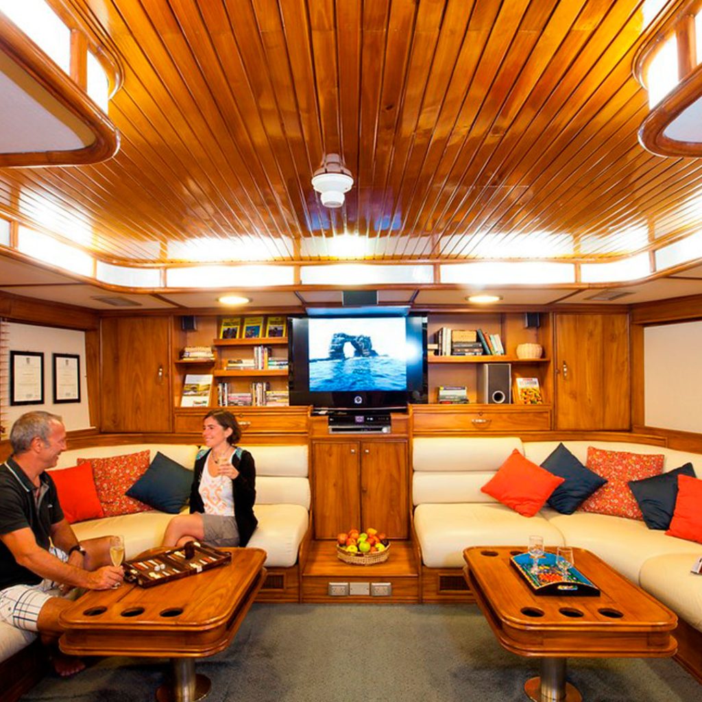 Lounge in Aggressor III Galapagos Cruise