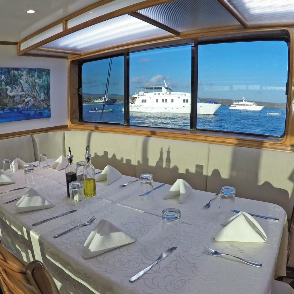 Dining Eden Galapagos Yacht