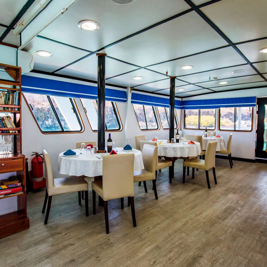 Yolita Galapagos Yacht Dining Area