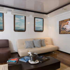 Suite Lounge Cormorant Galapagos Cruise