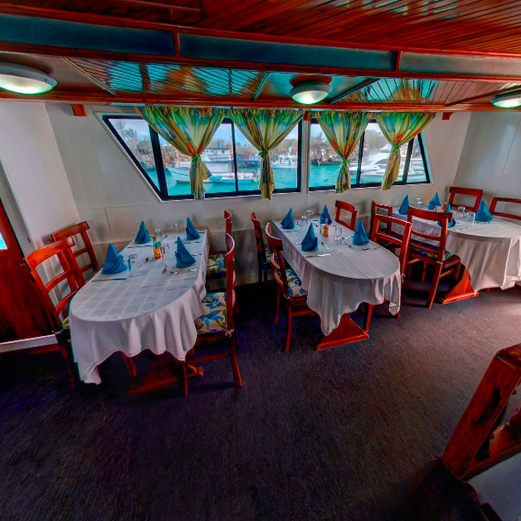 Dining Darwin Galapagos Yacht