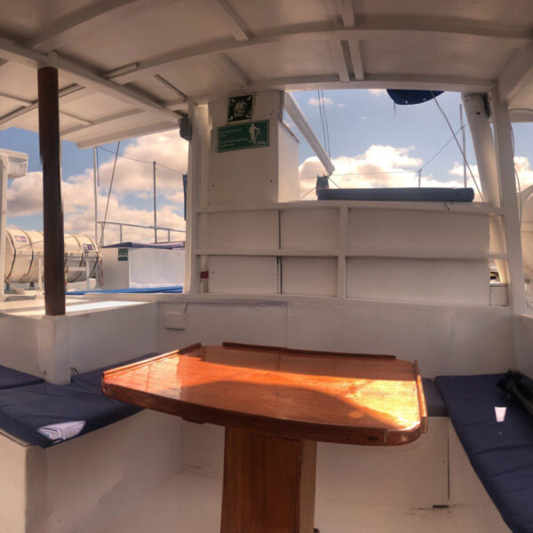 Shaded Deck Golondrina Galapagos Yacht